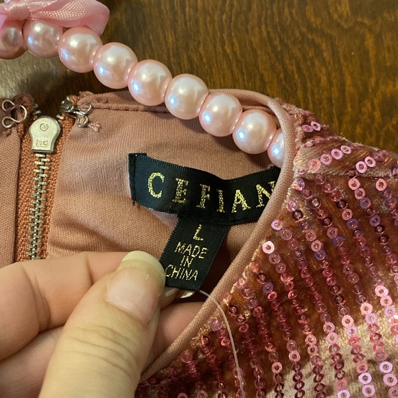 Stunning Cefian sequin and pink velvet 2 piece set 😍😍😍 - Picture 4 of 13